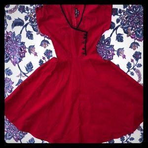 Stop Staring Red Vintage Dress
